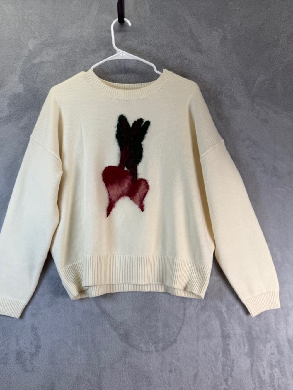Sunday Edition Sweater Oversize small Radishes Garden Country Boho Classic Chic
